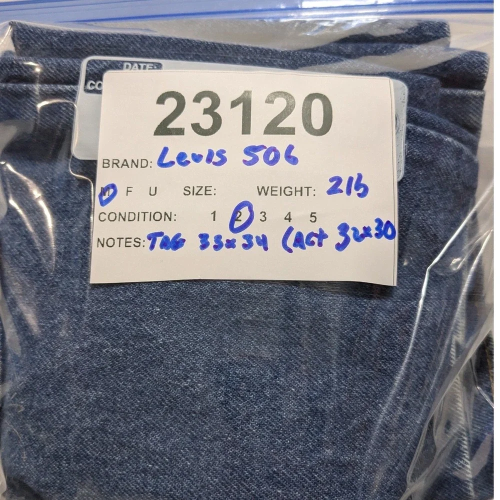 VTG 80/90s Levis 506 Orange Tab Jeans Made in USA Medium Wash Blue Actual 32x30
